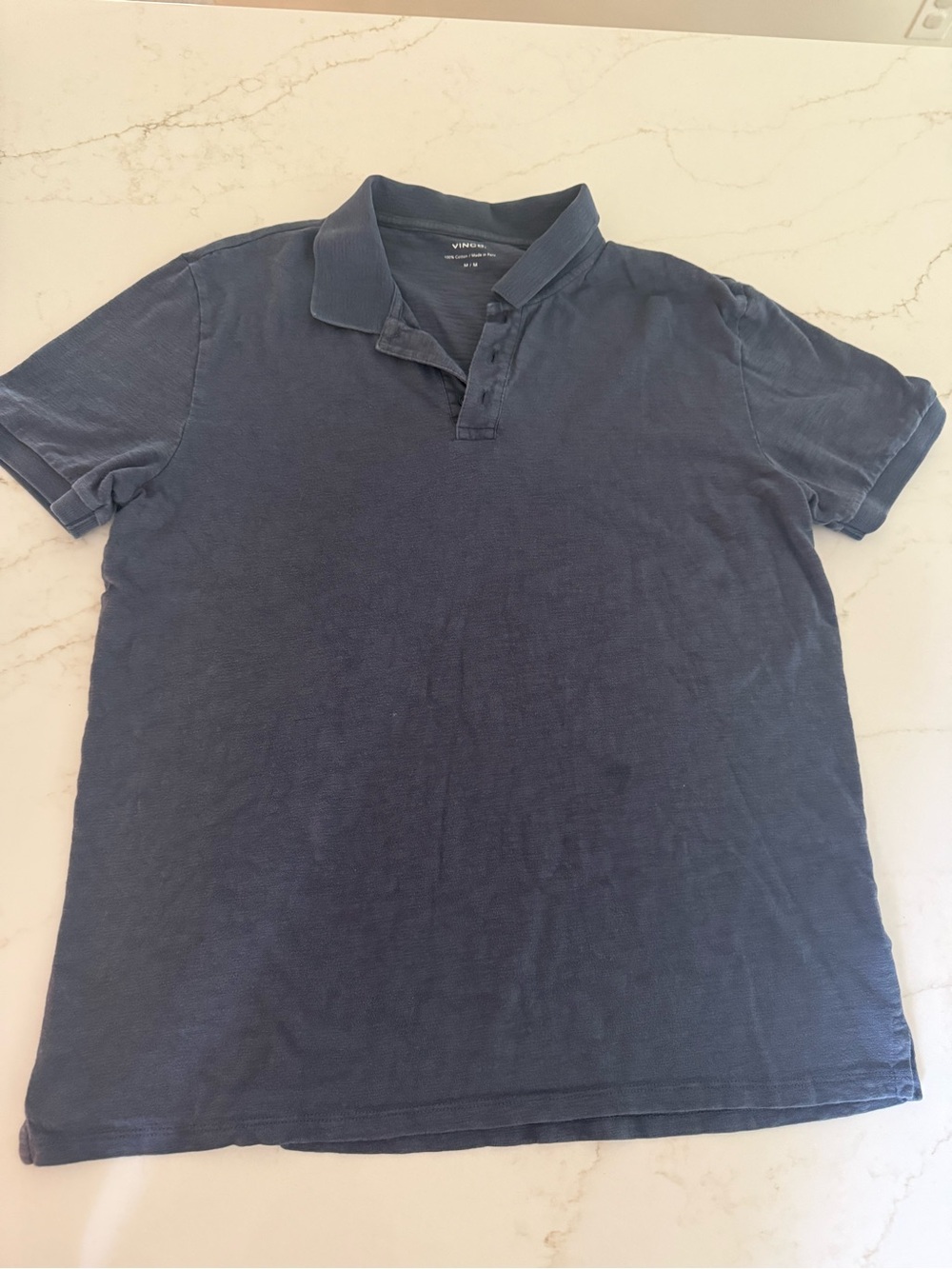 Vince Men’s Dark Navy Short-Sleeve Polo